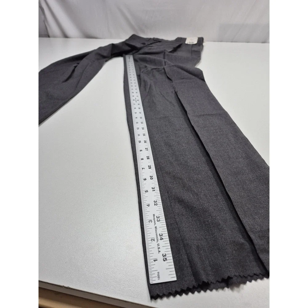 VTG Loro Piana Dress Pants Mens 32x35 Gray Wool Super 100s Pleated Unhemmed NWT